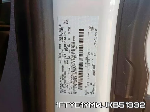 1FTYE1YM0JKB51332 фото 2