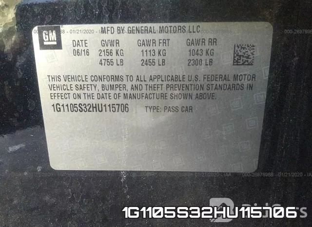 1G1105S32HU115706 фото 7