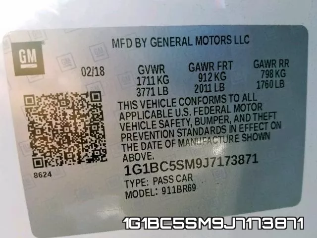 1G1BC5SM9J7173871 фото 2