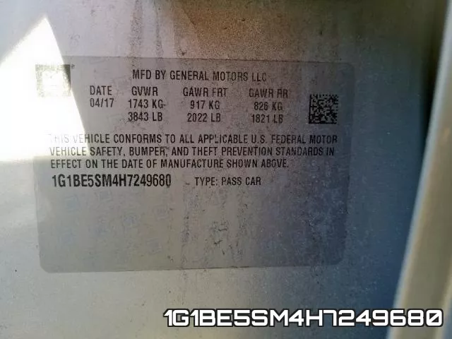 1G1BE5SM4H7249680 фото 2