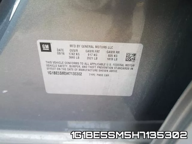 1G1BE5SM5H7135302 фото 2