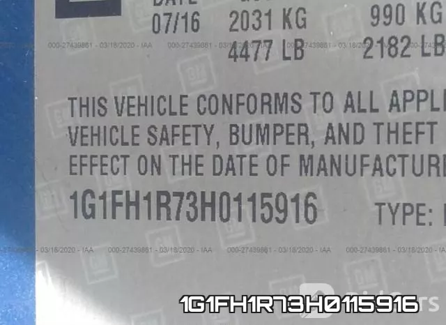 1G1FH1R73H0115916 фото 6