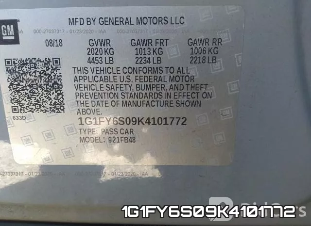 1G1FY6S09K4101772 фото 8