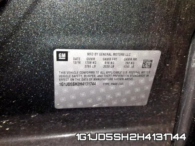 1G1JD5SH2H4131744 фото 2