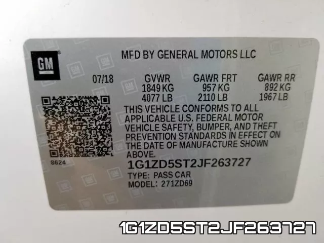 1G1ZD5ST2JF263727 фото 2