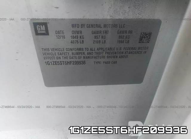 1G1ZE5ST6HF209936 фото 7