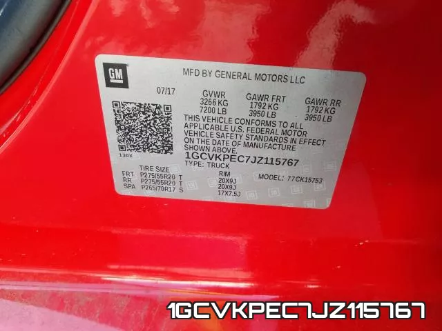 1GCVKPEC7JZ115767 фото 2