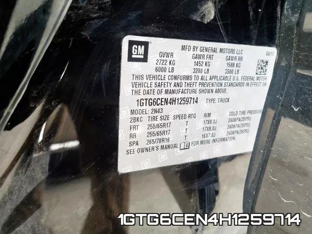 1GTG6CEN4H1259714 фото 2