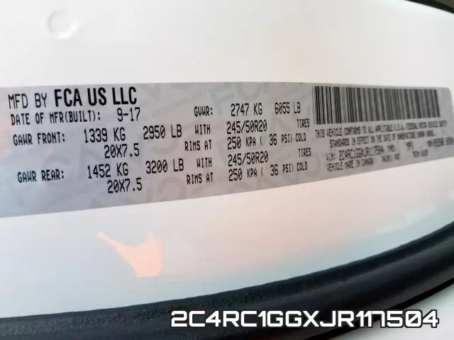 2C4RC1GGXJR117504 фото 2