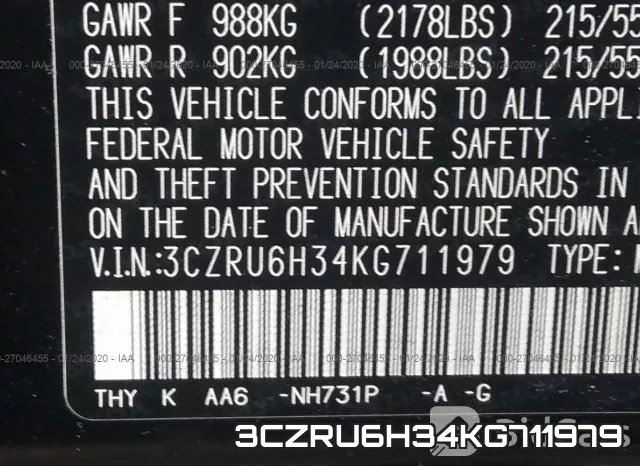 3CZRU6H34KG711979 фото 9