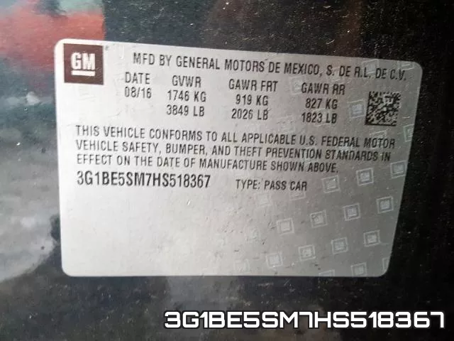 3G1BE5SM7HS518367 фото 2