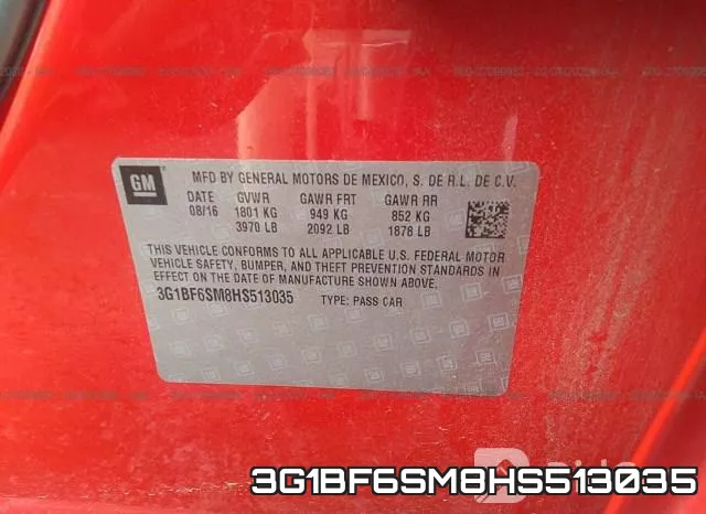 3G1BF6SM8HS513035 фото 9