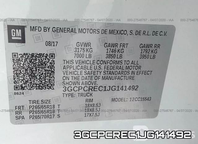 3GCPCREC1JG141492 фото 6