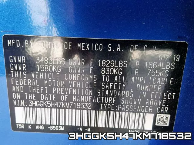 3HGGK5H47KM718532 фото 2