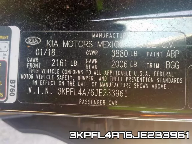 3KPFL4A76JE233961 фото 2
