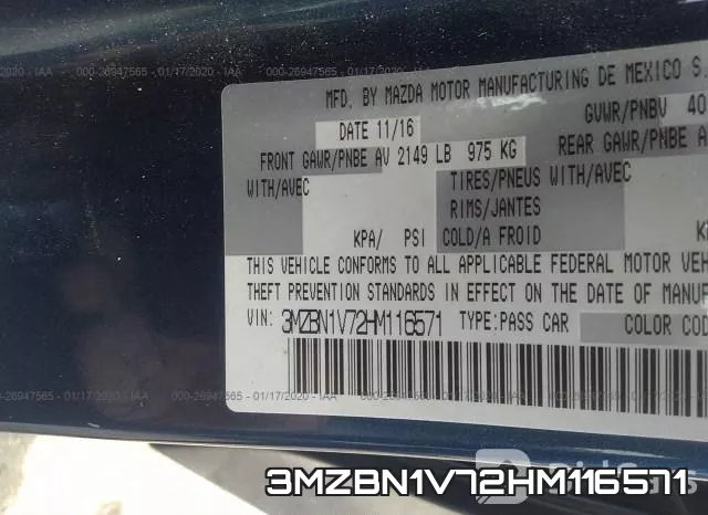 3MZBN1V72HM116571 фото 7