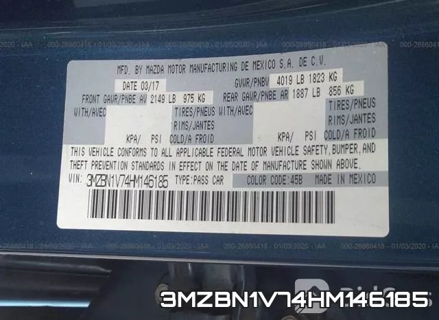 3MZBN1V74HM146185 фото 8