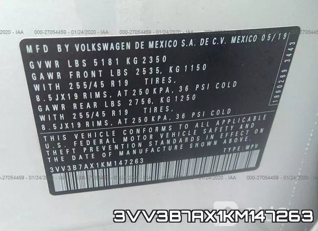 3VV3B7AX1KM147263 фото 6