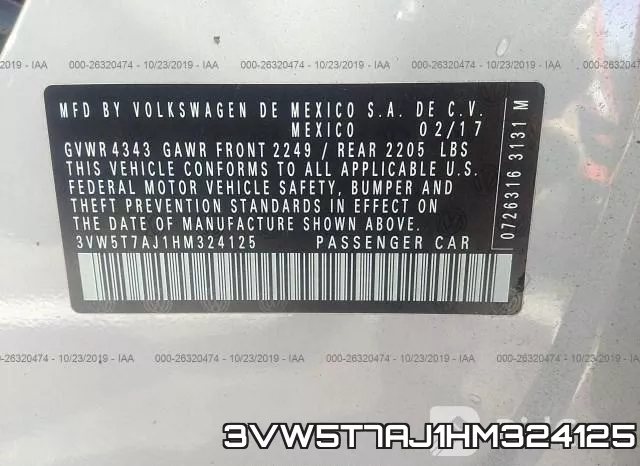 3VW5T7AJ1HM324125 фото 8