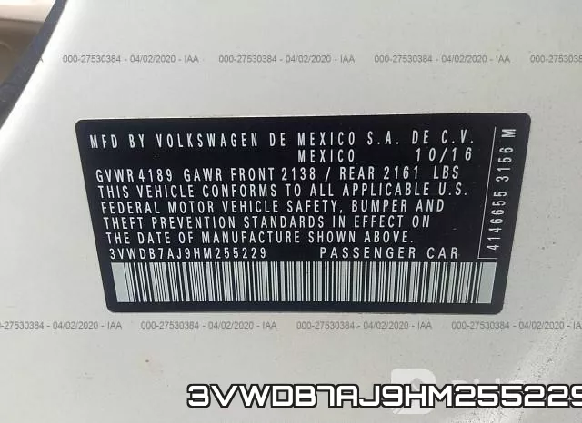 3VWDB7AJ9HM255229 фото 10