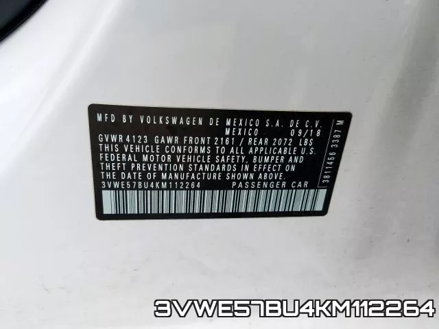 3VWE57BU4KM112264 фото 2