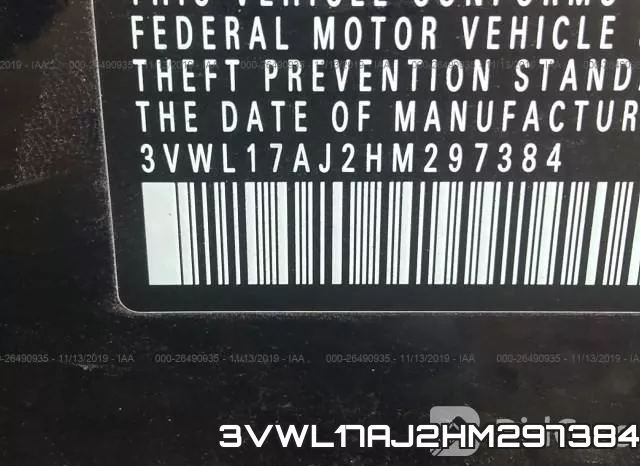 3VWL17AJ2HM297384 фото 7