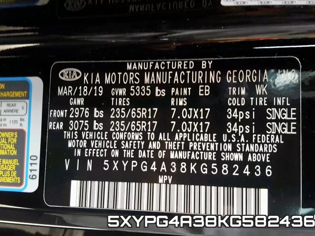 5XYPG4A38KG582436 фото 2