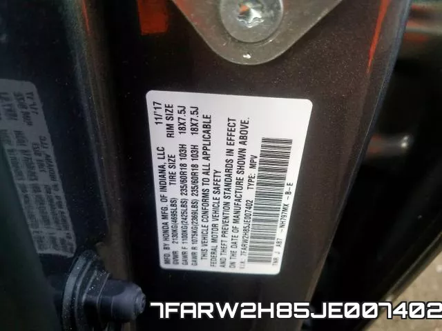 7FARW2H85JE007402 фото 2