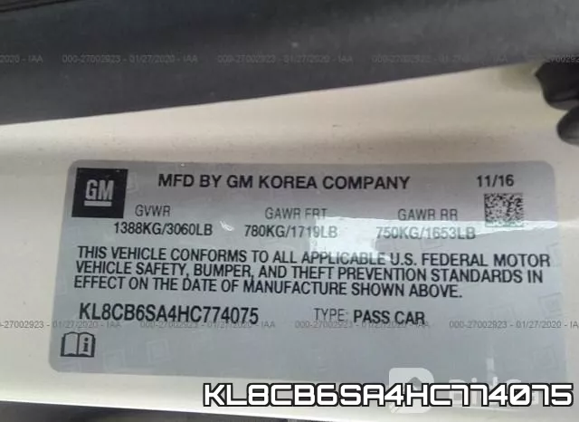 KL8CB6SA4HC774075 фото 6