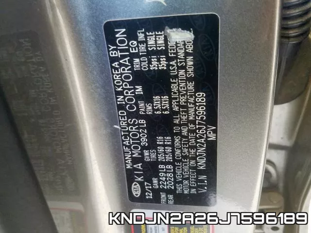KNDJN2A26J7596189 фото 2