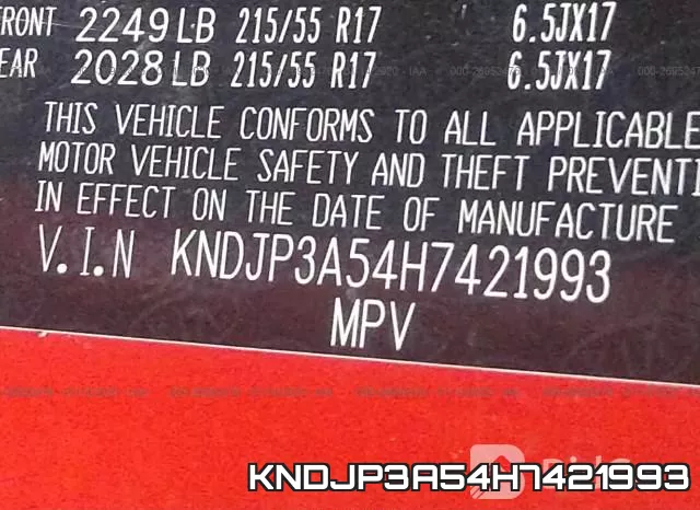 KNDJP3A54H7421993 фото 8