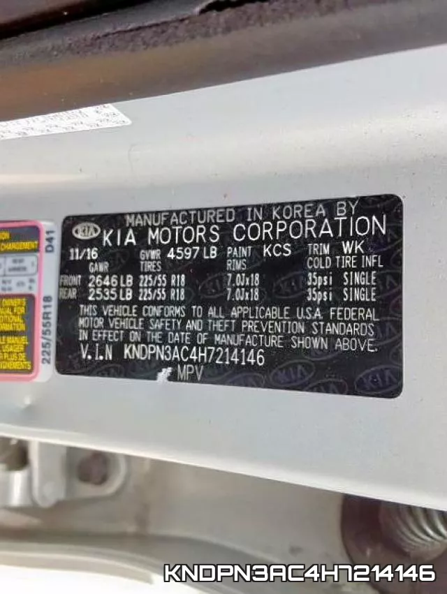 KNDPN3AC4H7214146 фото 2