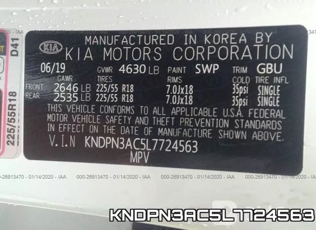 KNDPN3AC5L7724563 фото 7