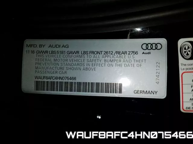 WAUF8AFC4HN075466 фото 2