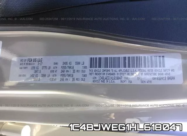 1C4BJWEG1HL618047 фото 8