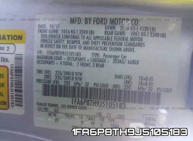 1FA6P8TH9J5105183 фото 8