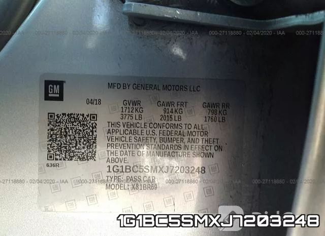 1G1BC5SMXJ7203248 фото 6