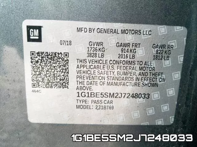 1G1BE5SM2J7248033 фото 2