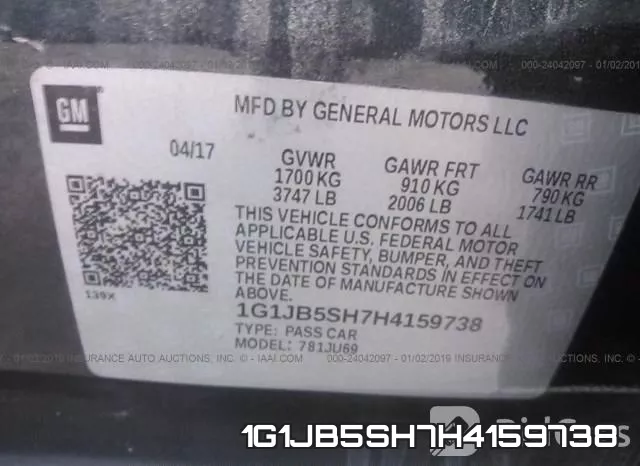 1G1JB5SH7H4159738 фото 6