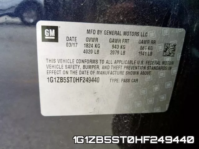 1G1ZB5ST0HF249440 фото 2