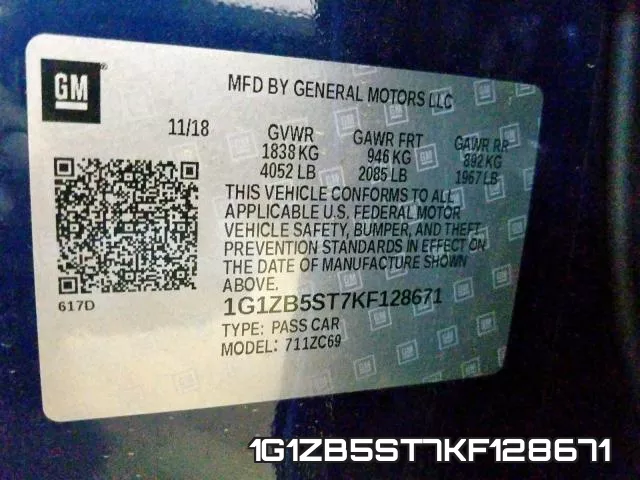1G1ZB5ST7KF128671 фото 2