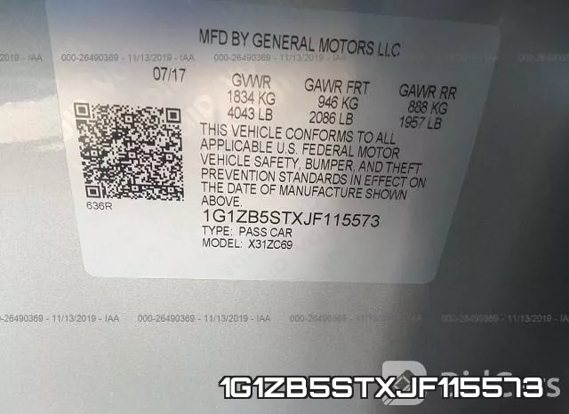 1G1ZB5STXJF115573 фото 6