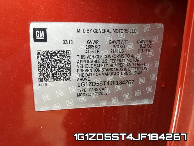 1G1ZD5ST4JF184267 фото 2