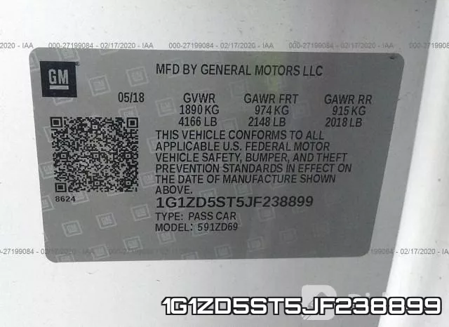 1G1ZD5ST5JF238899 фото 9