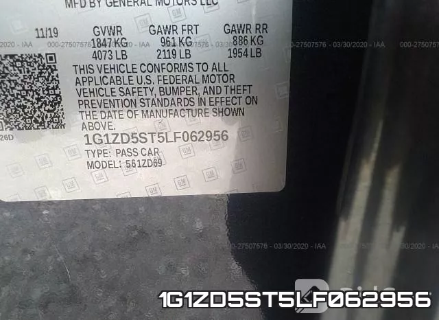 1G1ZD5ST5LF062956 фото 6