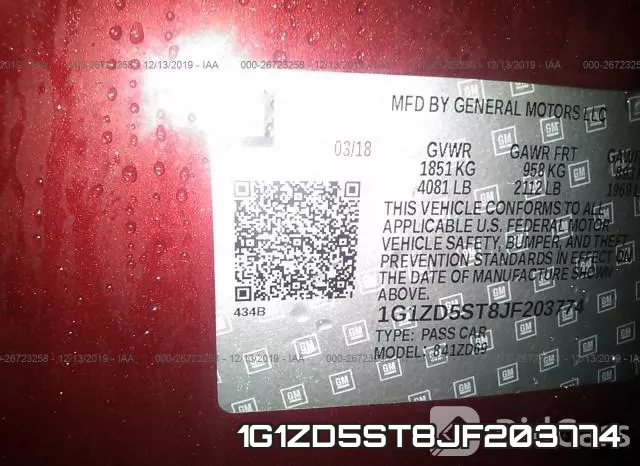 1G1ZD5ST8JF203774 фото 8