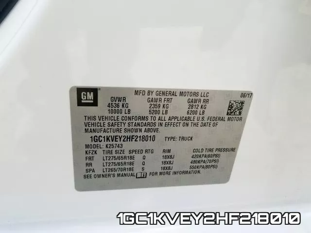1GC1KVEY2HF218010 фото 2