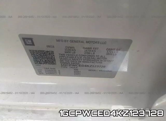 1GCPWCED4KZ123728 фото 7