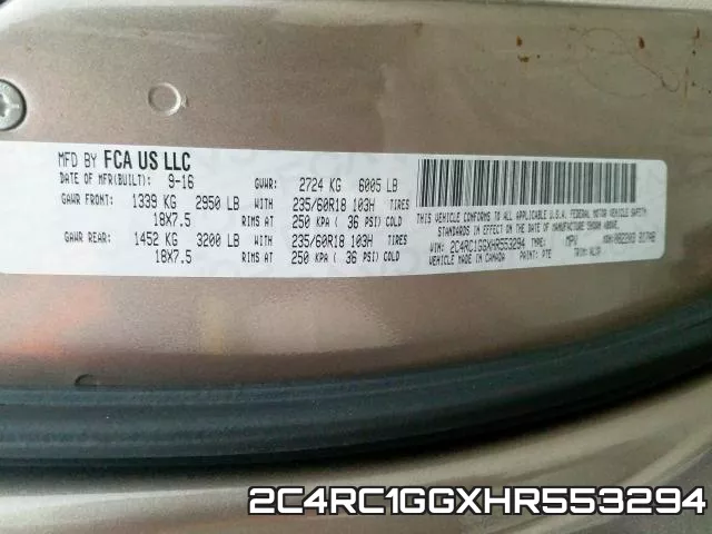 2C4RC1GGXHR553294 фото 2