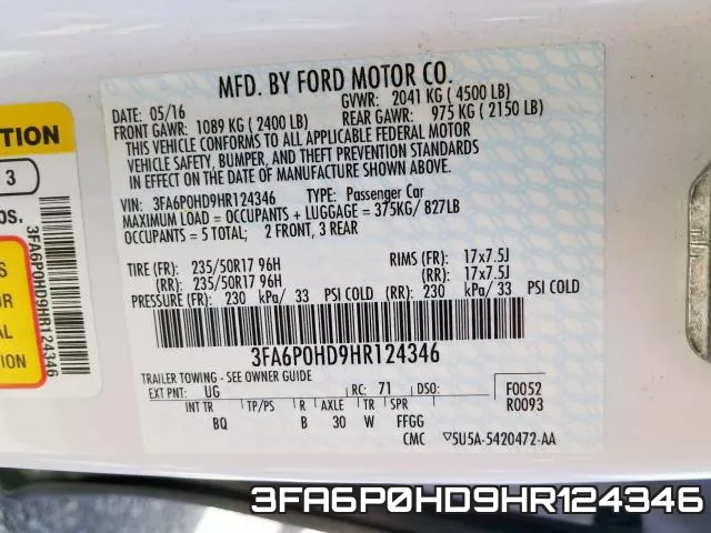 3FA6P0HD9HR124346 фото 2